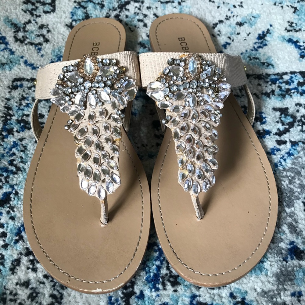 BCBGeneration Belluna Jeweled Flip Flop Sa… - Picture 3 of 11